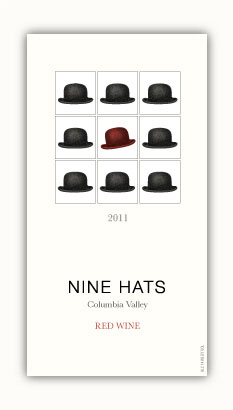 Nine Hats Red Wine 2011 Label